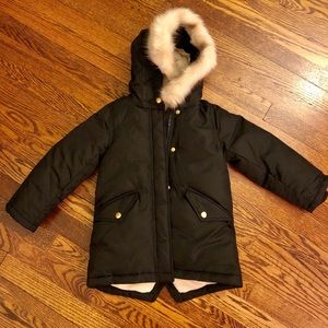 J Crew Girls Fishtail Parka with Primaloft